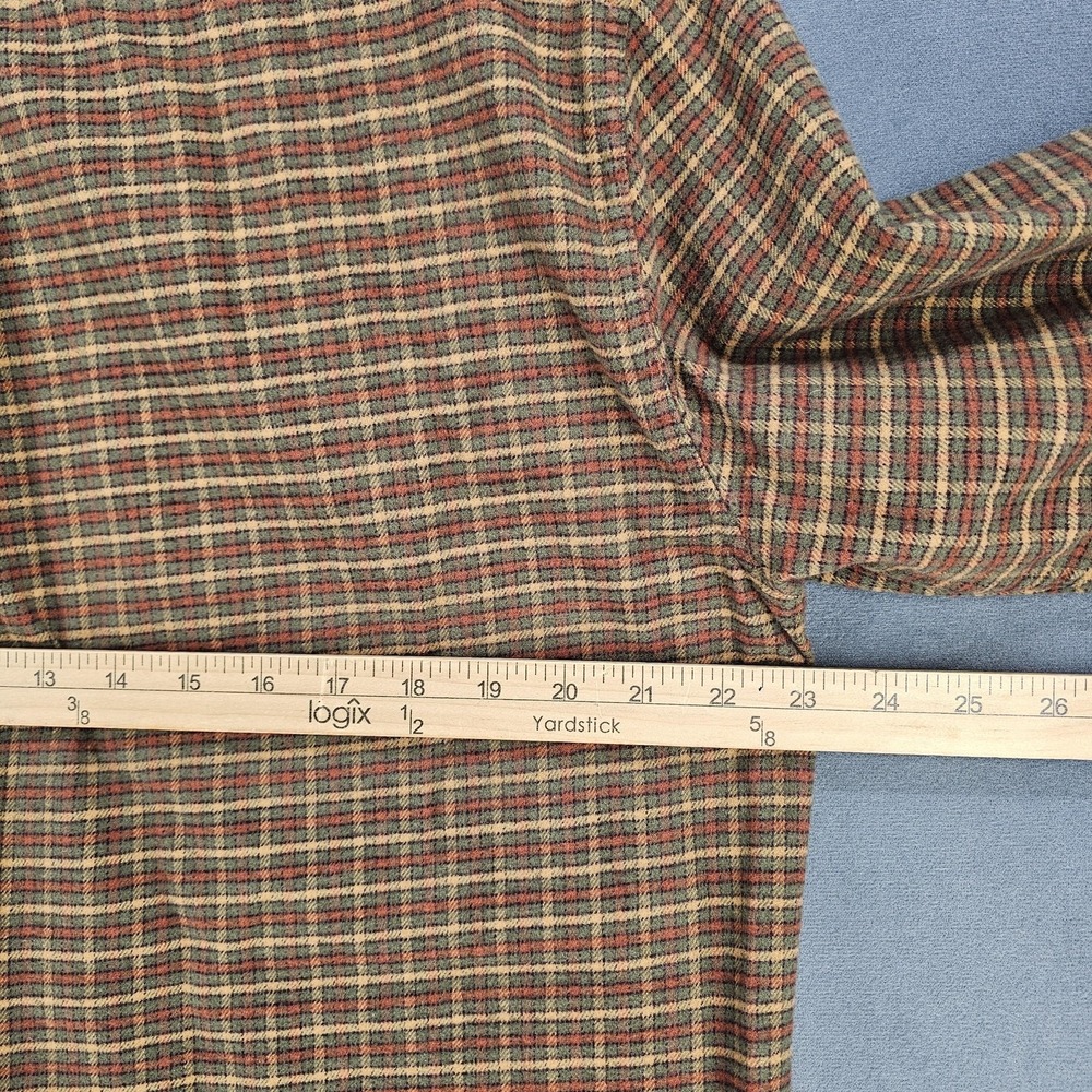 LL Bean Shirt Mens Medium Brown Plaid Flannel Button Down Long Sleeve 266842 - Picture 6 of 8